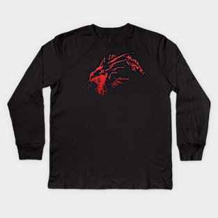 Wyvern - Red Kids Long Sleeve T-Shirt